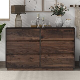 Mid-Century Modern Wood 6 Storage Drawers Dresser - Bed Bath & Beyond ...