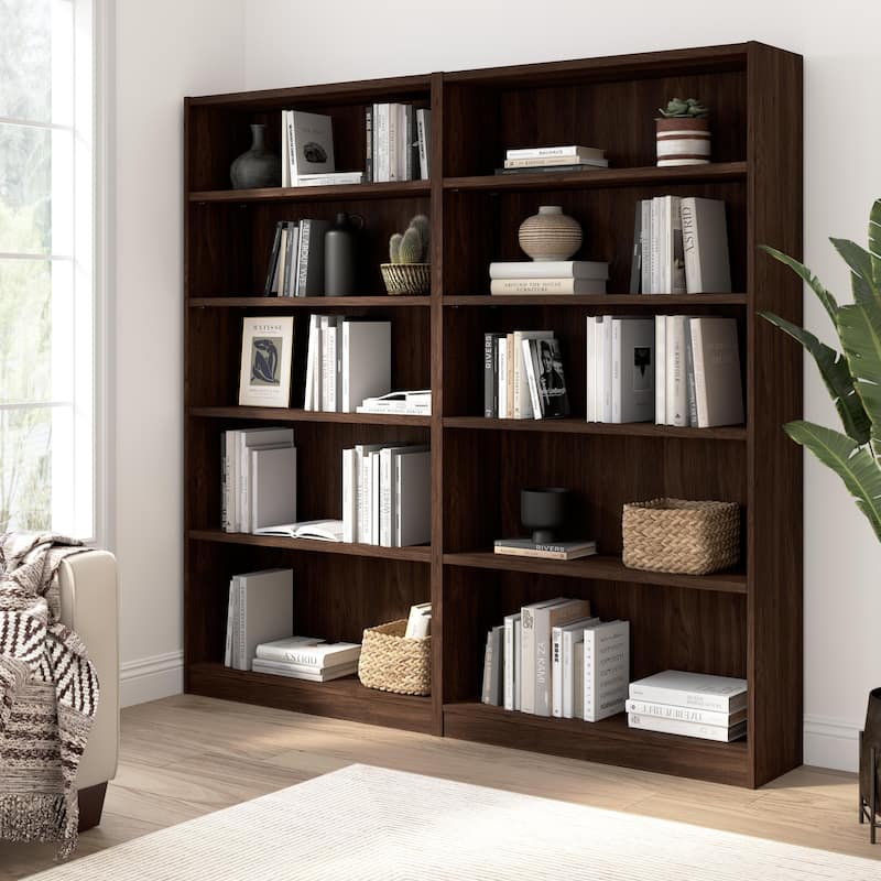 Universal Tall 5 Shelf Bookcase Storage by Bush Furniture