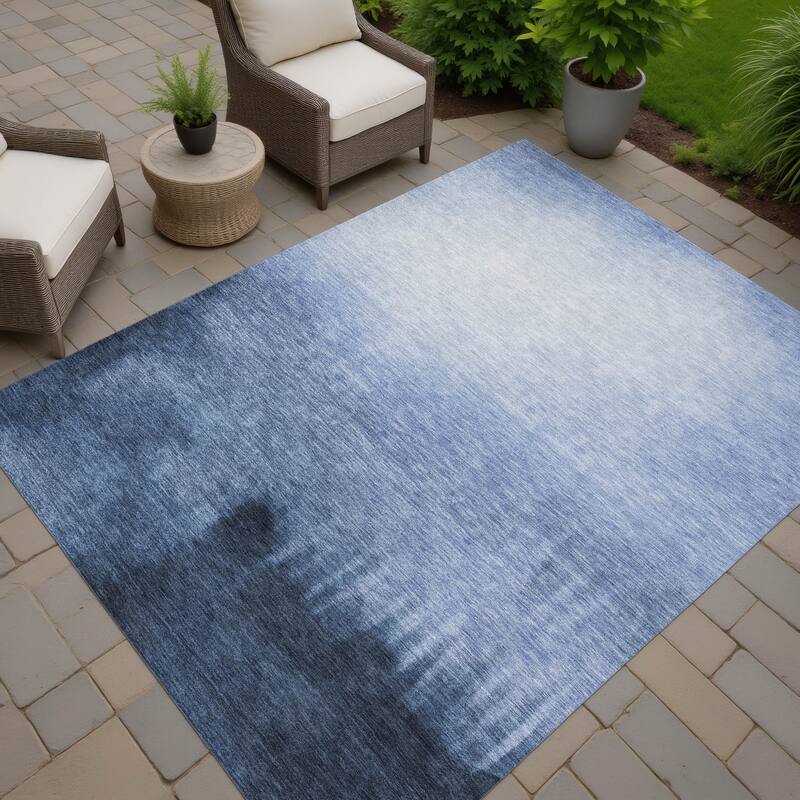 Machine Washable Indoor/ Outdoor Modern Dawn Chantille Rug