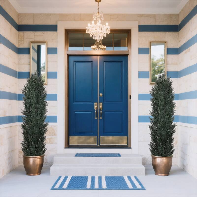 2-Pack 6FT Artificial Pine and Cypress Mix Trees