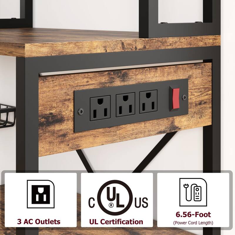 Bakers Rack with Power Outlet