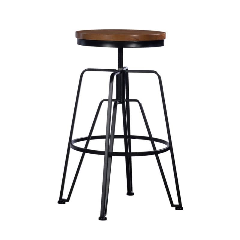 Aimes Wood and Metal 25-29 Inch Adjustable Stool