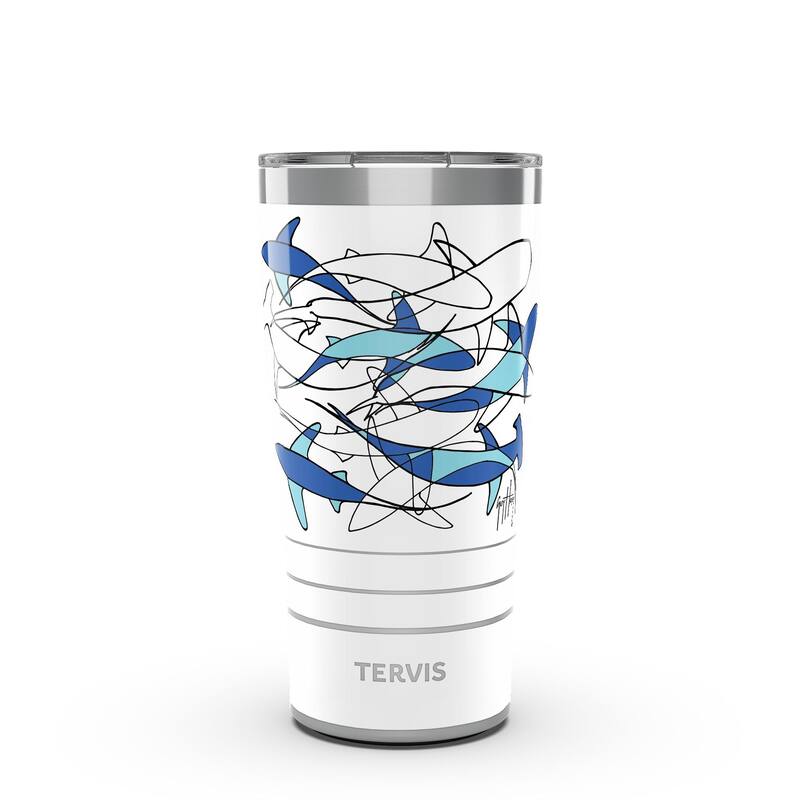 Tervis Traveler Guy Harvey Shark Camo Triple Walled Insulated Travel Tumbler, Stainless Steel - 20oz