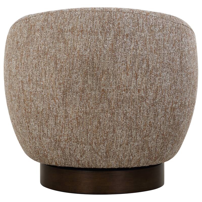 Solid Dunes Barrel Back Swivel Chair - 33" - Brown
