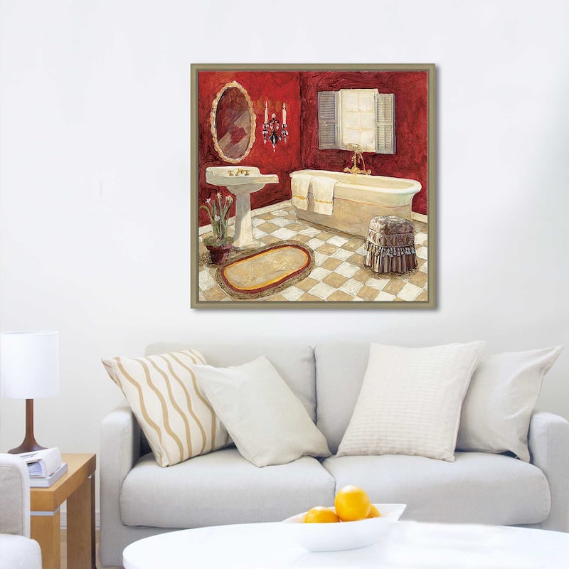 "Salon Rouge II" Print on Floating Canvas