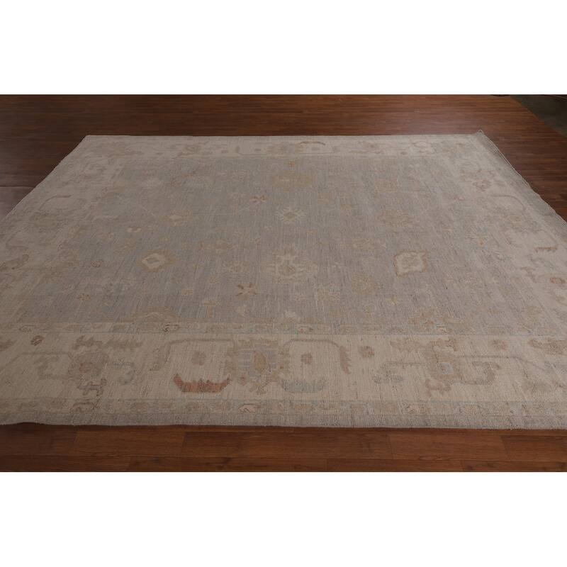 Oushak Vegetable Dye Area Rug Handmade Wool Carpet - 8'3"x 10'2"