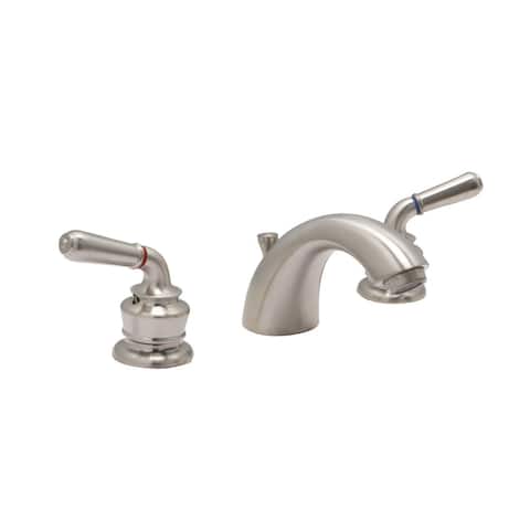Cypress Wide Spread Lavatory Faucet in PVD Satin Nickel - Pop Up Drain Included