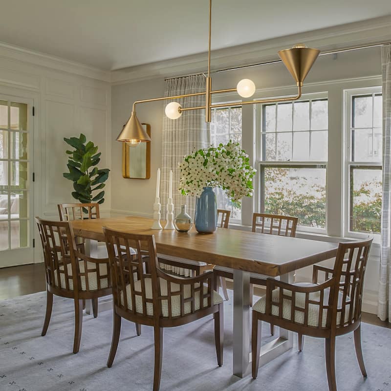 Modern 4-Light Chandelier Linear Kitchen Island Lights
