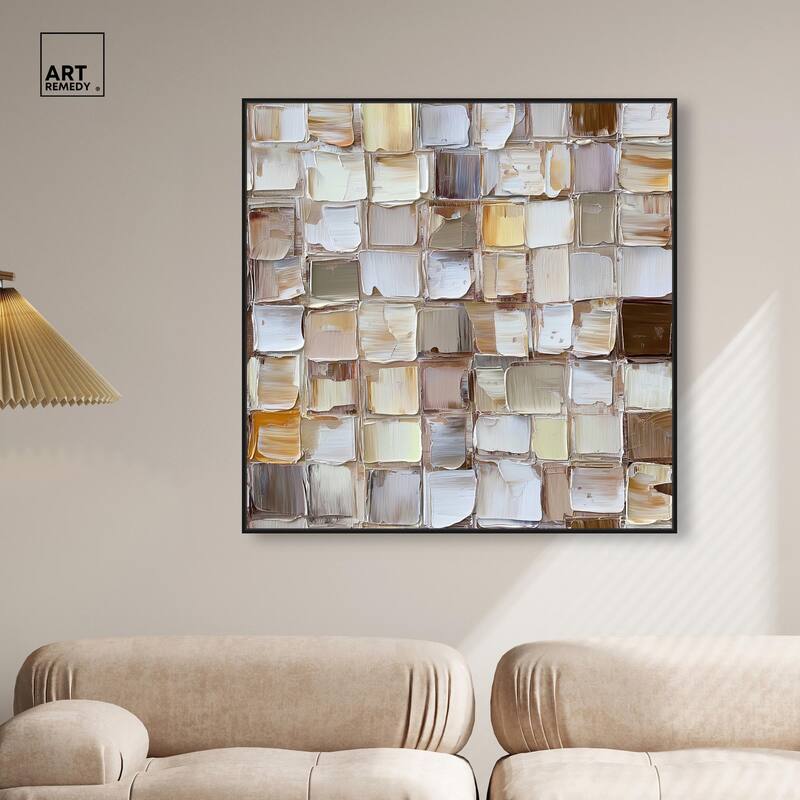 Woven Stone Canvas by Art Remedy