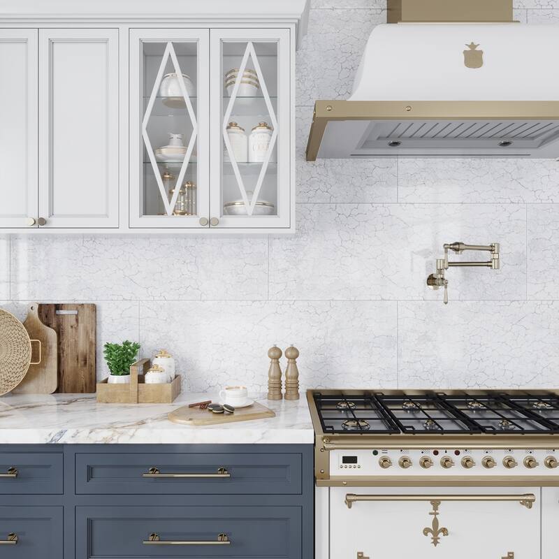 Apollo tile 18" x 48" Nimbus Textured Pearl White Ceramic Tile (17.23 sq ft/case) - 3 Pack