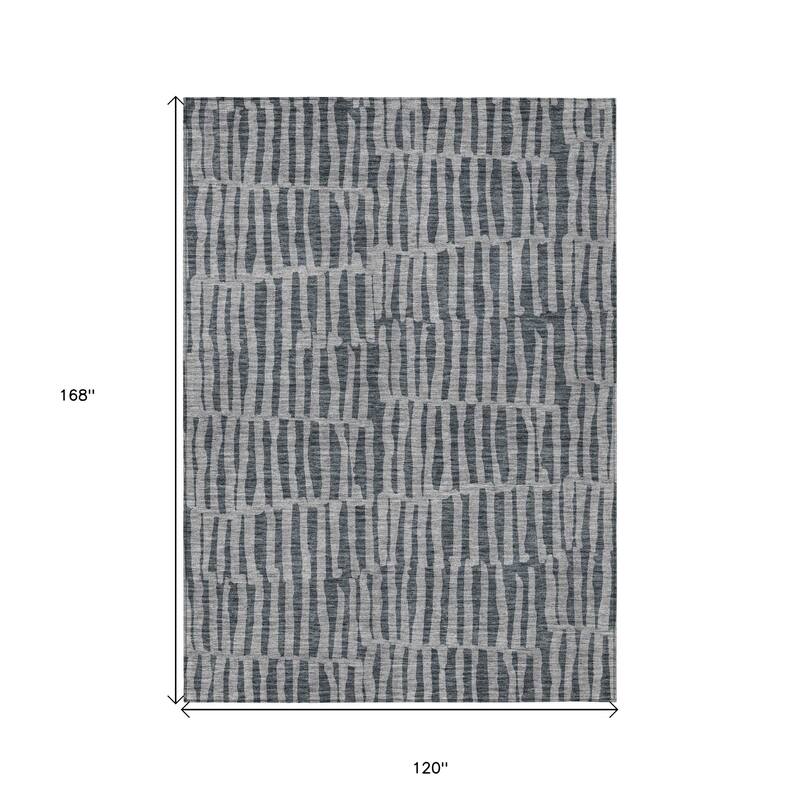 HomeRoots Striped Transitional Rectangle Outdoor Rug