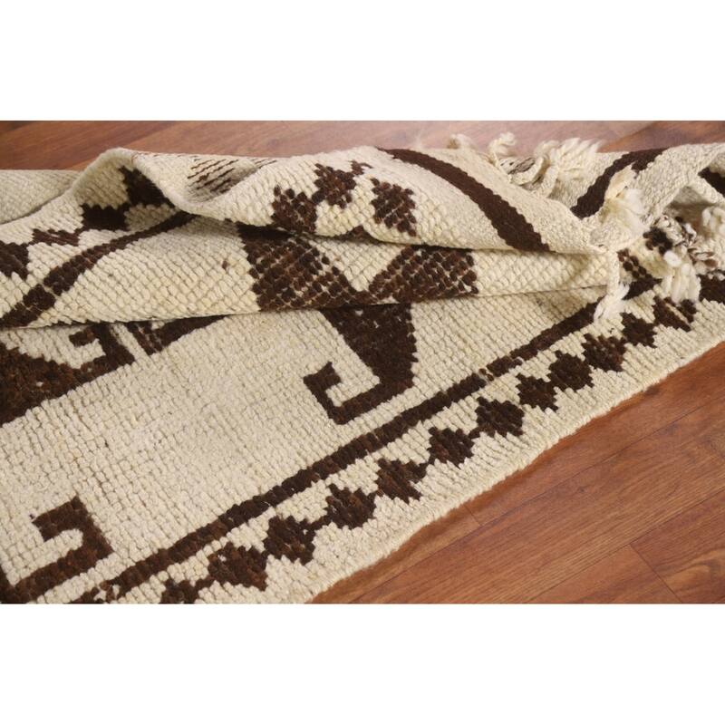 Turkish Anatolian Runner Rug Hand-knotted Natural Dye Wool Carpet - 2'10"x 15'1"