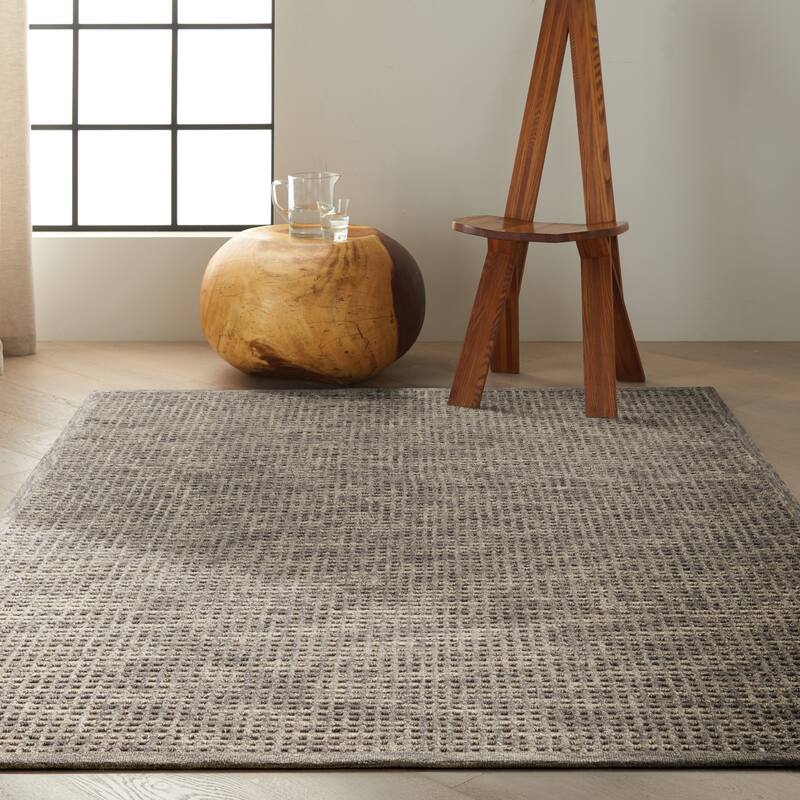 Calvin Klein Volcanic Contemporary Solid Area Rug
