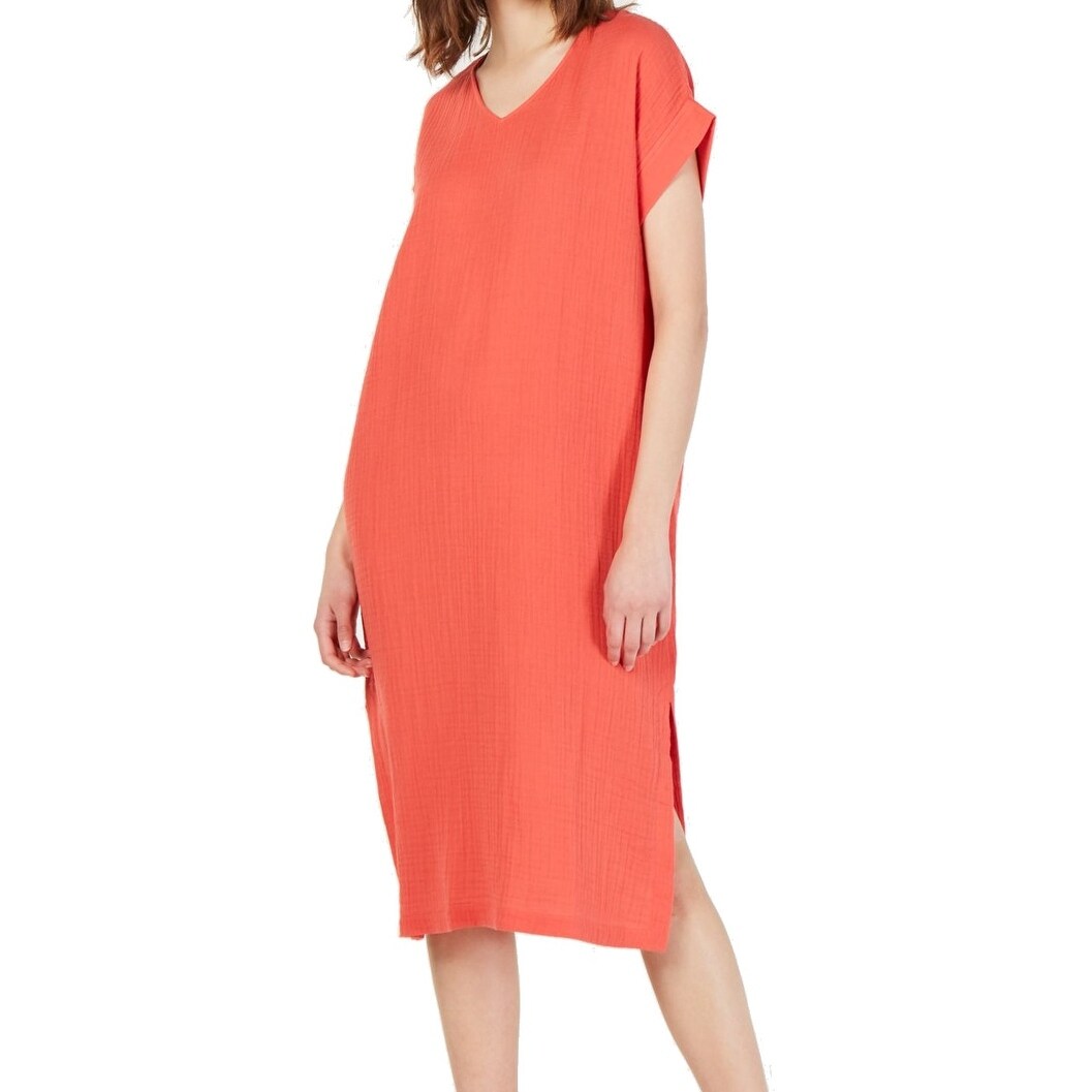 eileen fisher orange dress