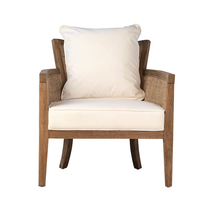 Lakeview Cotton Blend Upholstered Occasional Chair, Off-White