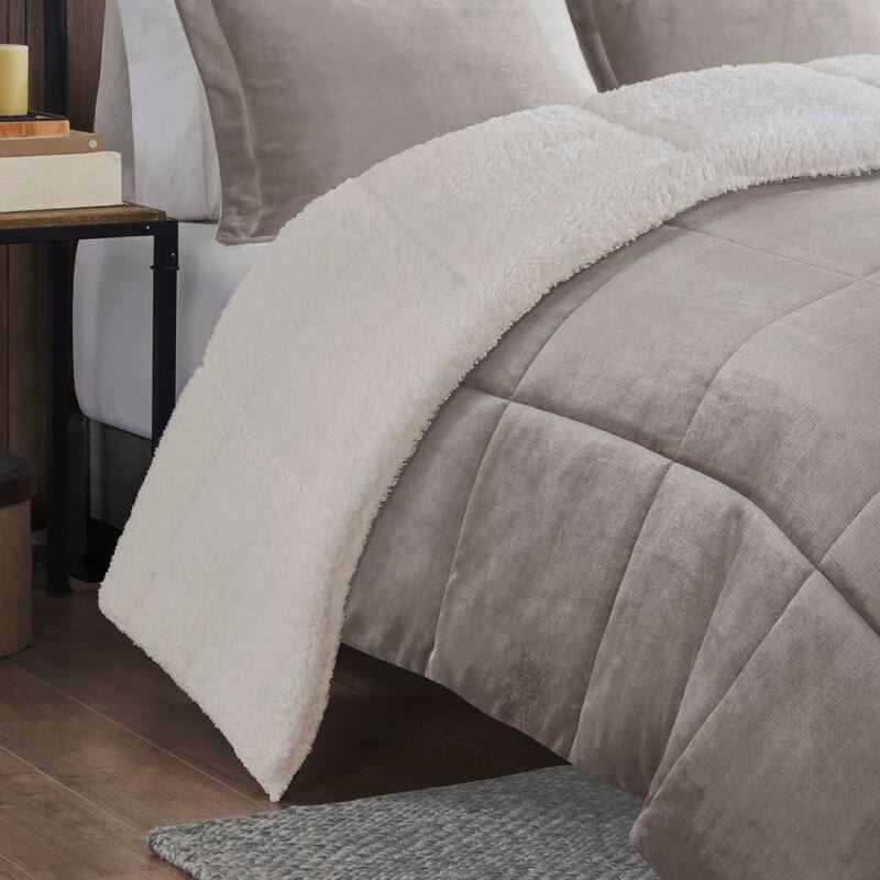 Woolrich Alton Plush to Sherpa Down Alternative Comforter Set