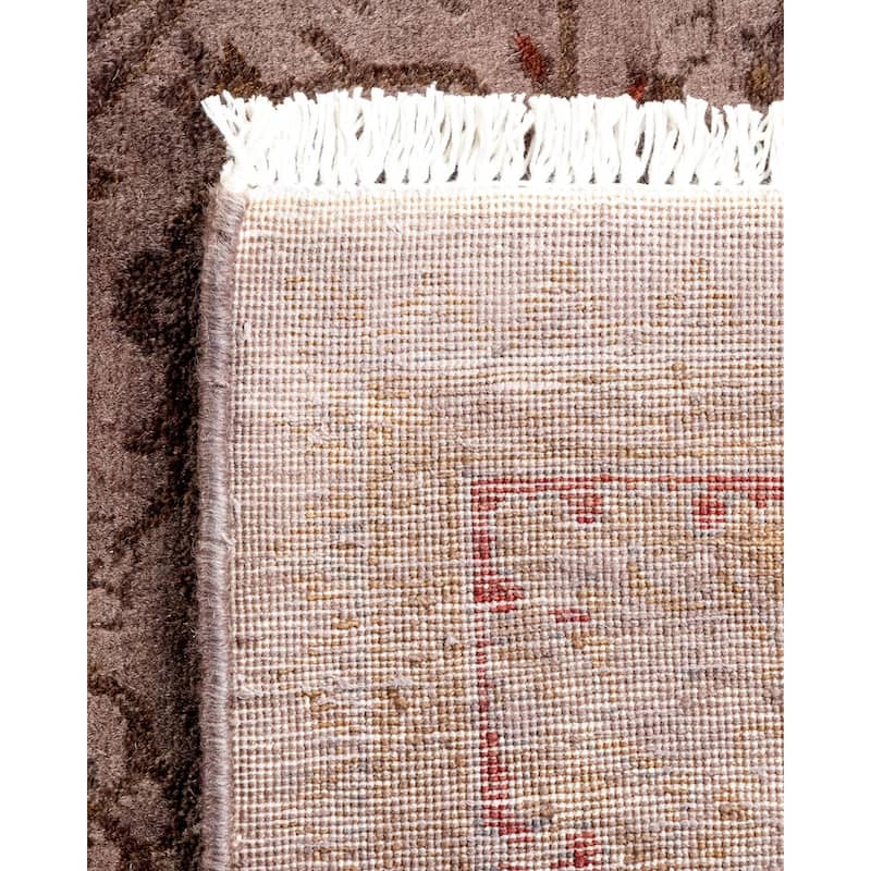 Overton Hand Knotted Wool Vintage Inspired Modern Contemporary Overdyed Beige Area Rug - 3' 1" x 4' 10"