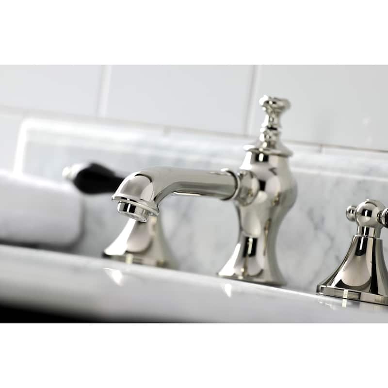 Duchess Deck Mount Widespread Bathroom Faucet with Brass Pop-Up