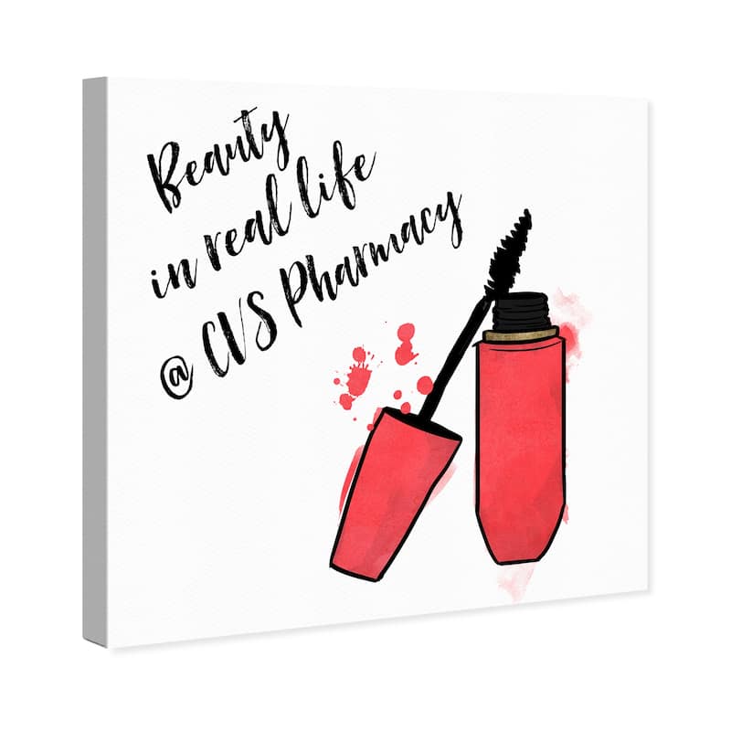 Wynwood Studio Canvas Fashion and Glam Mascara Love Red and Glam Wall Art Canvas Print