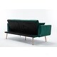 preview thumbnail 36 of 70, Velvet Upholstered Tufted Loveseats Sleeper Sofa With Rose Golden Legs