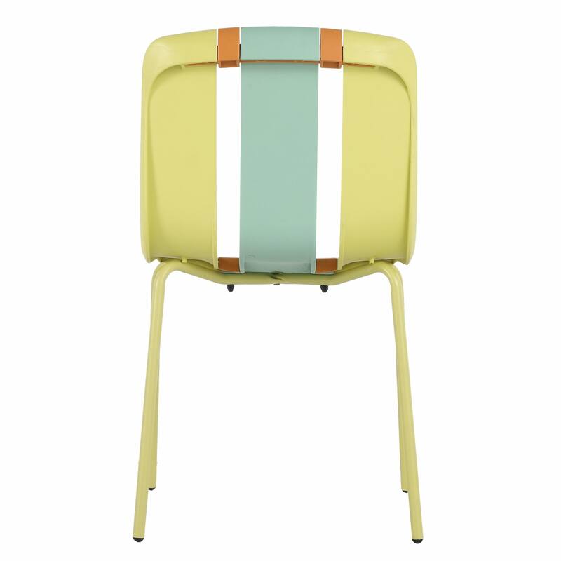 Vibrant PP Plastic Chairs with Metal Legs - 4-Pack