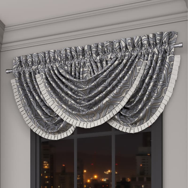 Bolero Pewter Window Waterfall Valance
