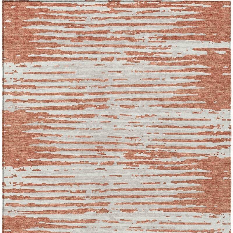 HomeRoots Striped Transitional Rectangle Outdoor Rug