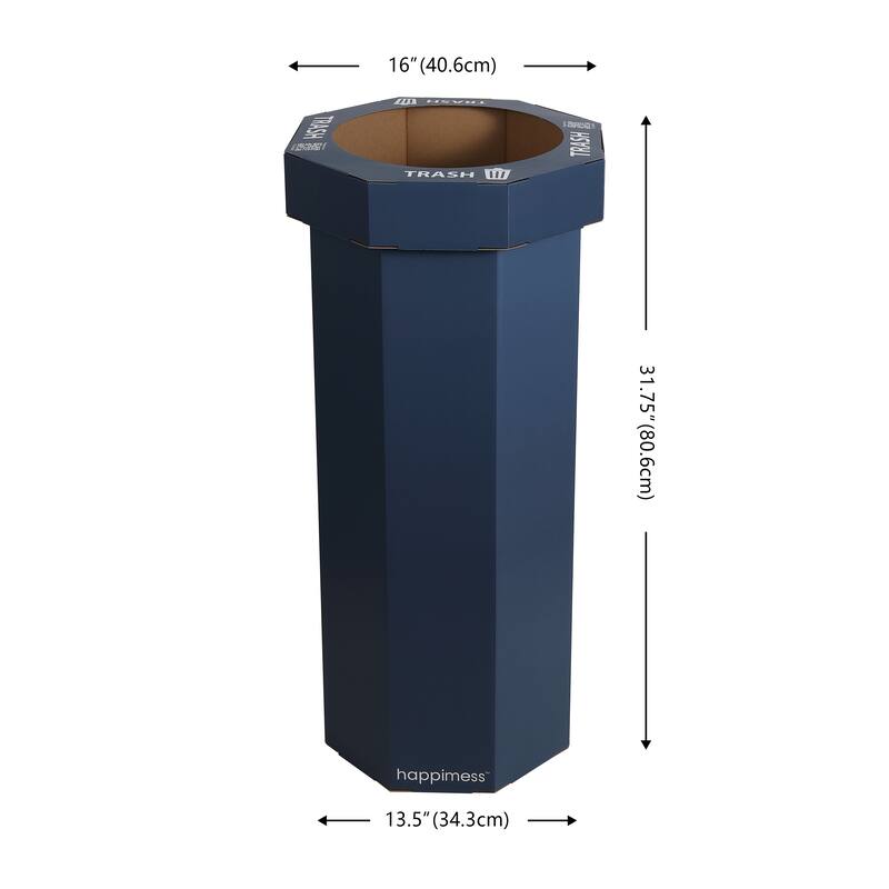 25-Gallon Disposable Cardboard Event Trash Can and Recycling Bin (Set of 2)