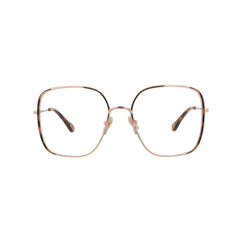 Chloé Square-Frame Metal Optical Frames - Gold Gold Transparent - Multi