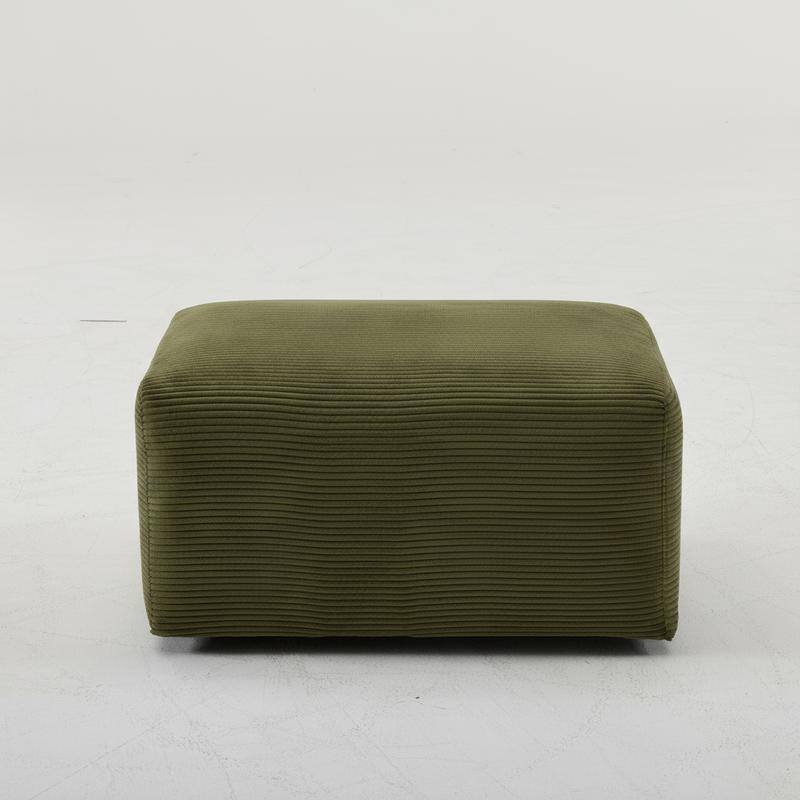 33.46 in. W Corduroy Boneless Rectangle Ottoman