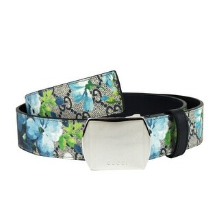 blue floral gucci belt