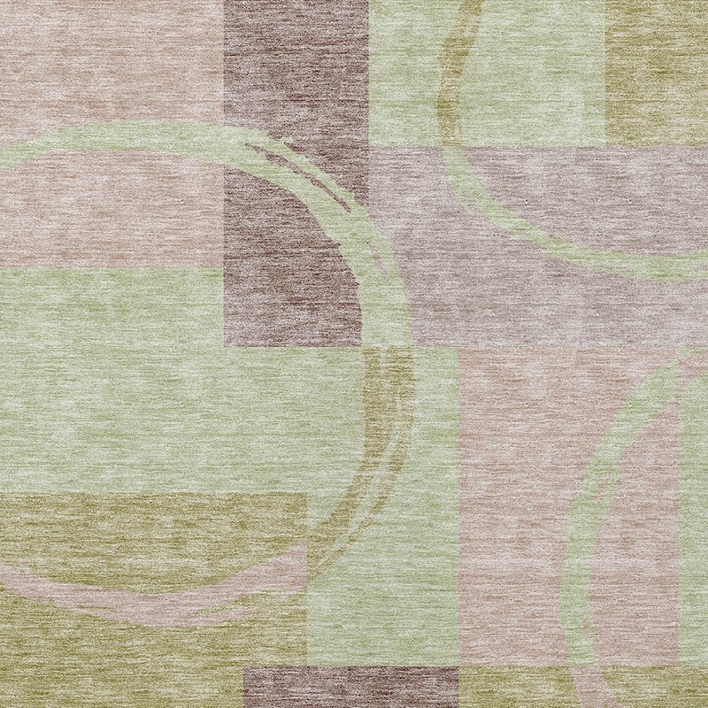 HomeRoots Abstract Modern Rectangle Outdoor Rug