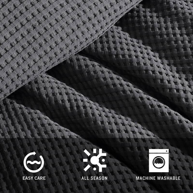 Kenneth Cole Solid Waffle Duvet Cover Set
