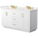 Option White / White Quartz Top / Brushed Gold Hardware