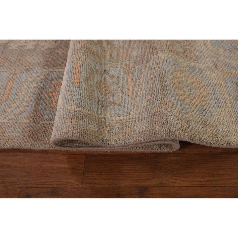 Vegetable Dye Oushak Oriental Area Rug Handmade Wool Carpet - 8'3" x 9'11"