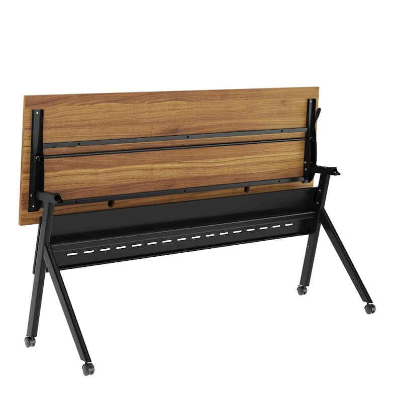Commercial Nesting Flip Training Table with Steel Frame and Y-Legs - 23.5"W x 72"D x 30"H