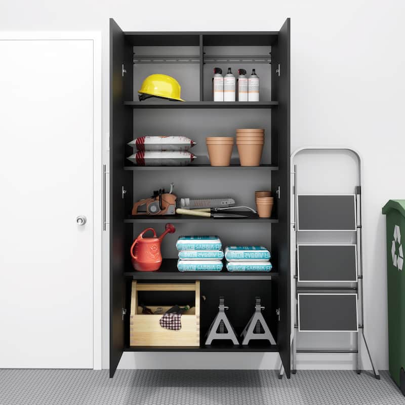 Prepac 36" HangUps Large Storage Cabinet Shelves and Doors