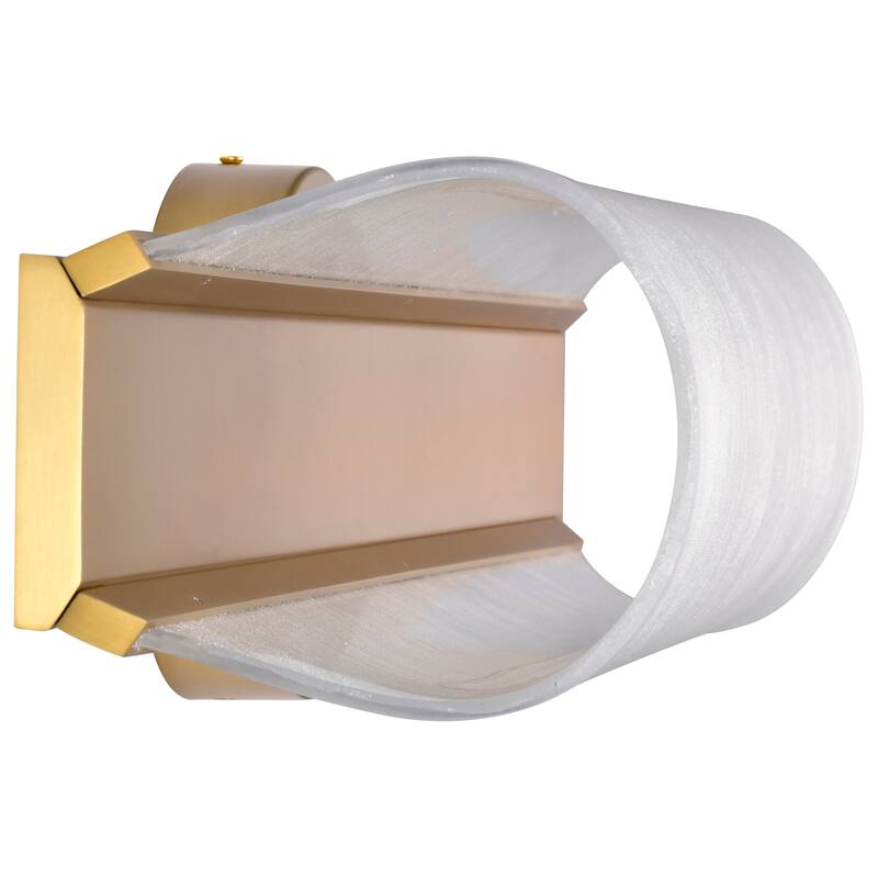 Idris LED 3 Light Wall Sconce Vintage Brass Finish Light Guide Panels - Vintage Brass