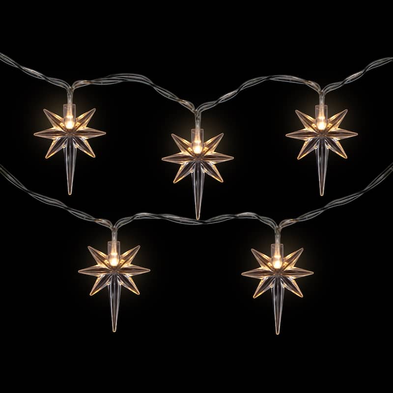 North Star Christmas Light Set - Warm White LED - 3' - Clear Wire - 10ct
