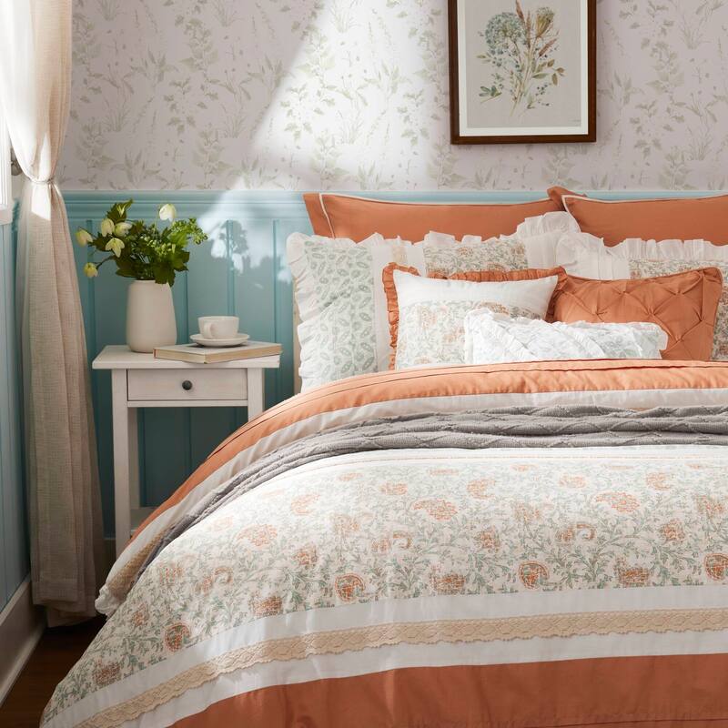 Madison Park Vanessa 9 Piece Cotton Percale Comforter Set