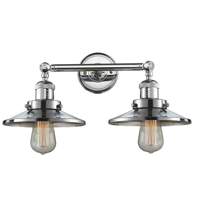 Innovations Lighting Railroad 2 Light 18" Wide Bathroom Vanity Light - Polished Chrome