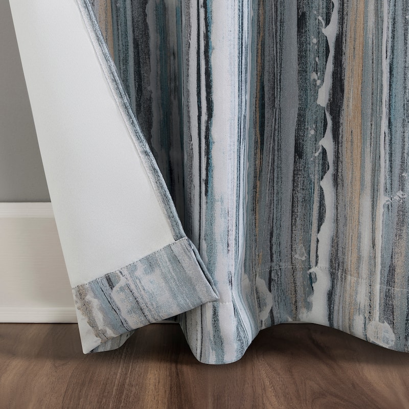 Sun Zero Allegory Abstract Blackout Grommet Curtain Panel, Single Panel