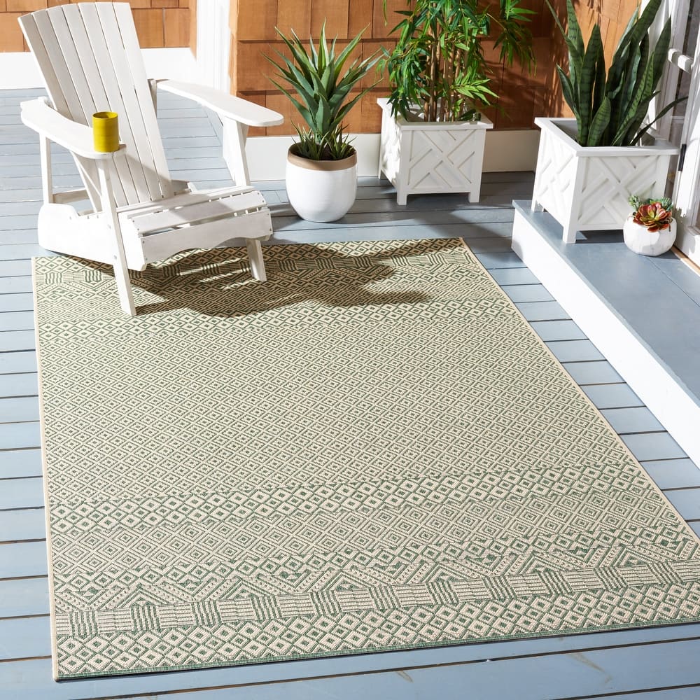SAFAVIEH Courtyard Shikibu Indoor/ Outdoor Waterproof Patio Backyard Rug