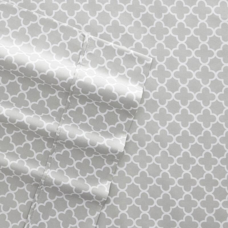 Becky Cameron 4-piece Deep Pocket Quatrefoil Pattern Bed Sheet Set