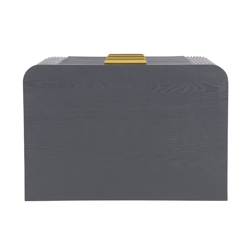 Christopher Knight Home- Nightingale Wood Nightstand with Wavy Groove Design