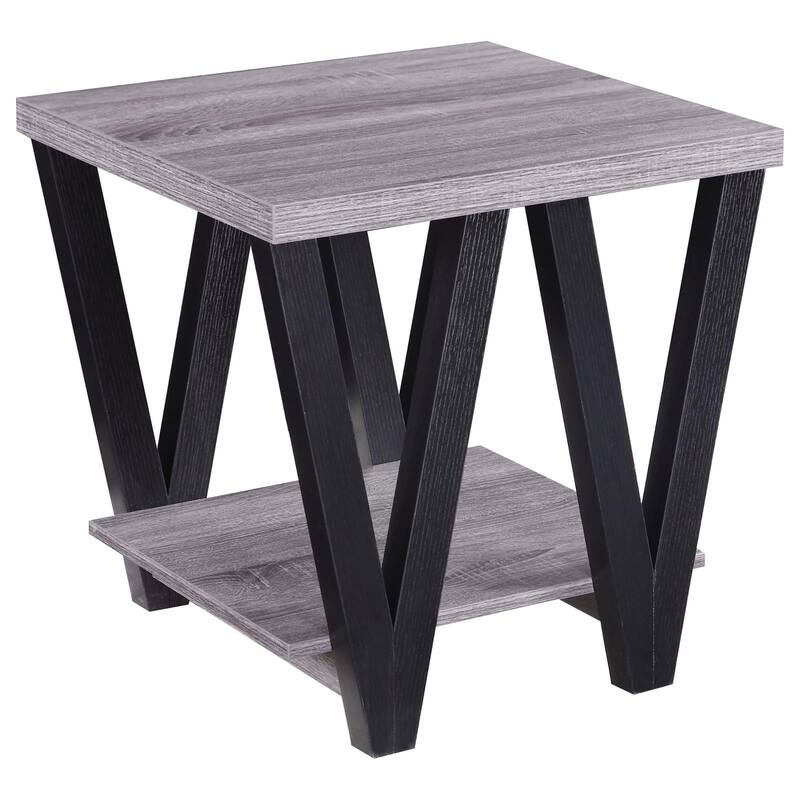 Black and Grey Angled Leg End Table,Plant Table