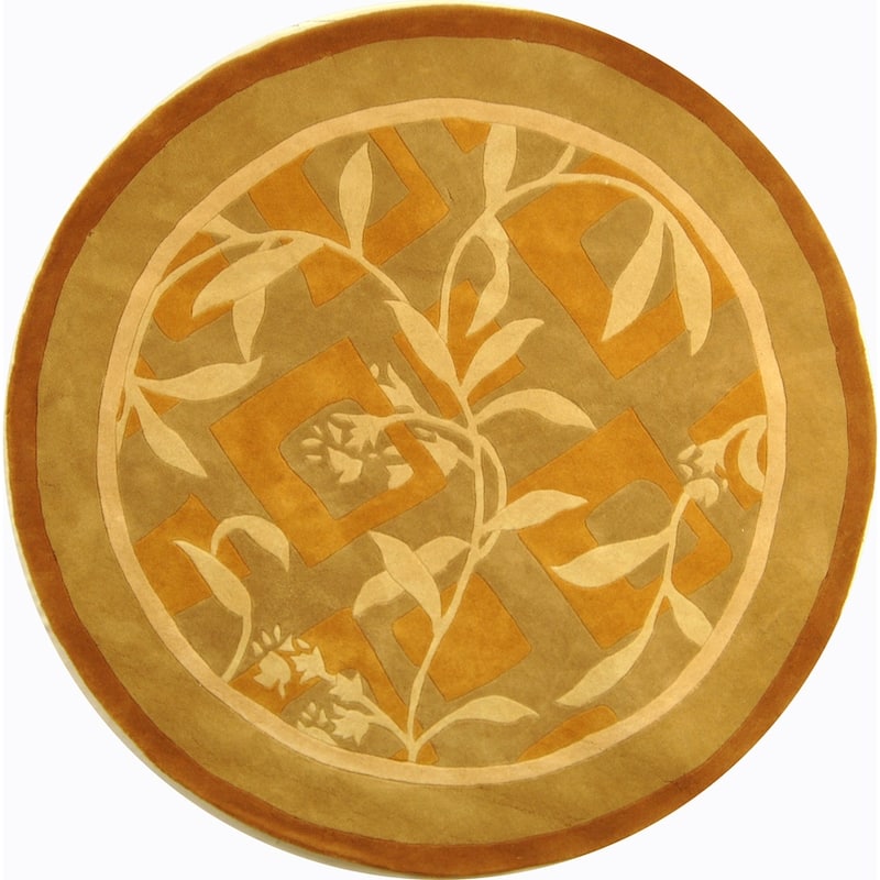 SAFAVIEH Handmade Rodeo Drive Reanna Mid-Century Modern Abstract Wool - 5'9" x 5'9" Round - Assorted - Round