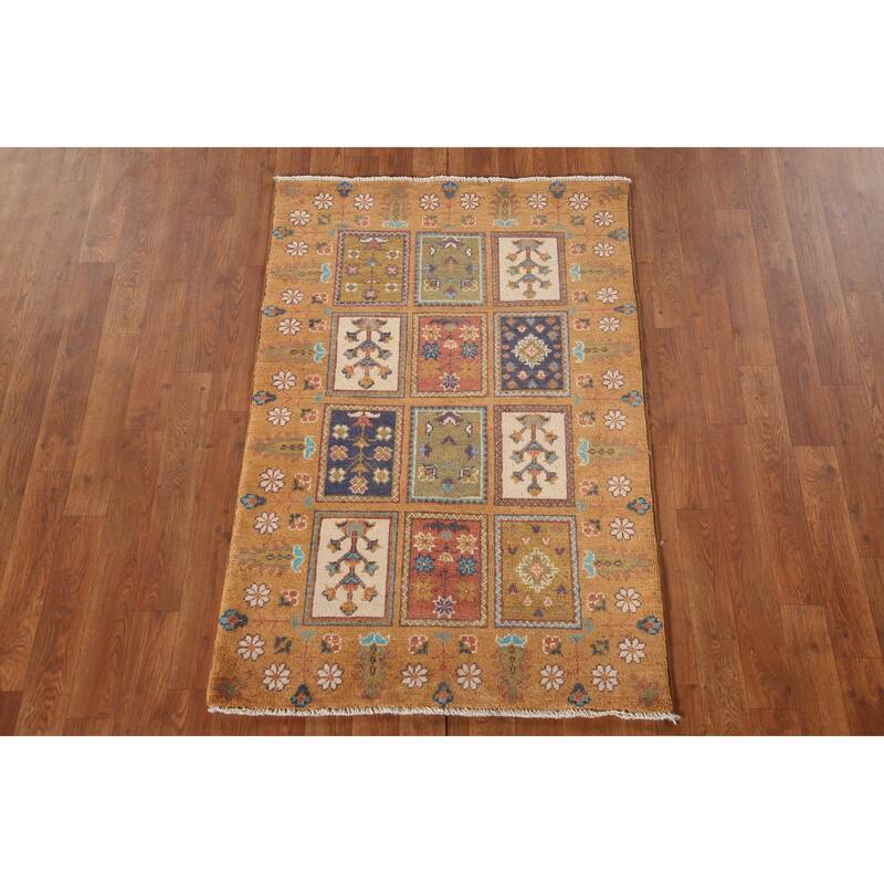 Garden Design Kazak Oriental Accent Rug Handmade Wool Carpet - 2'8"x 4'3"