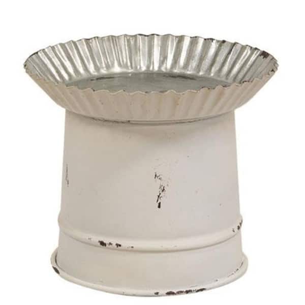Shabby Chic White Metal Bucket Candle Pan Bed Bath & Beyond 36950686