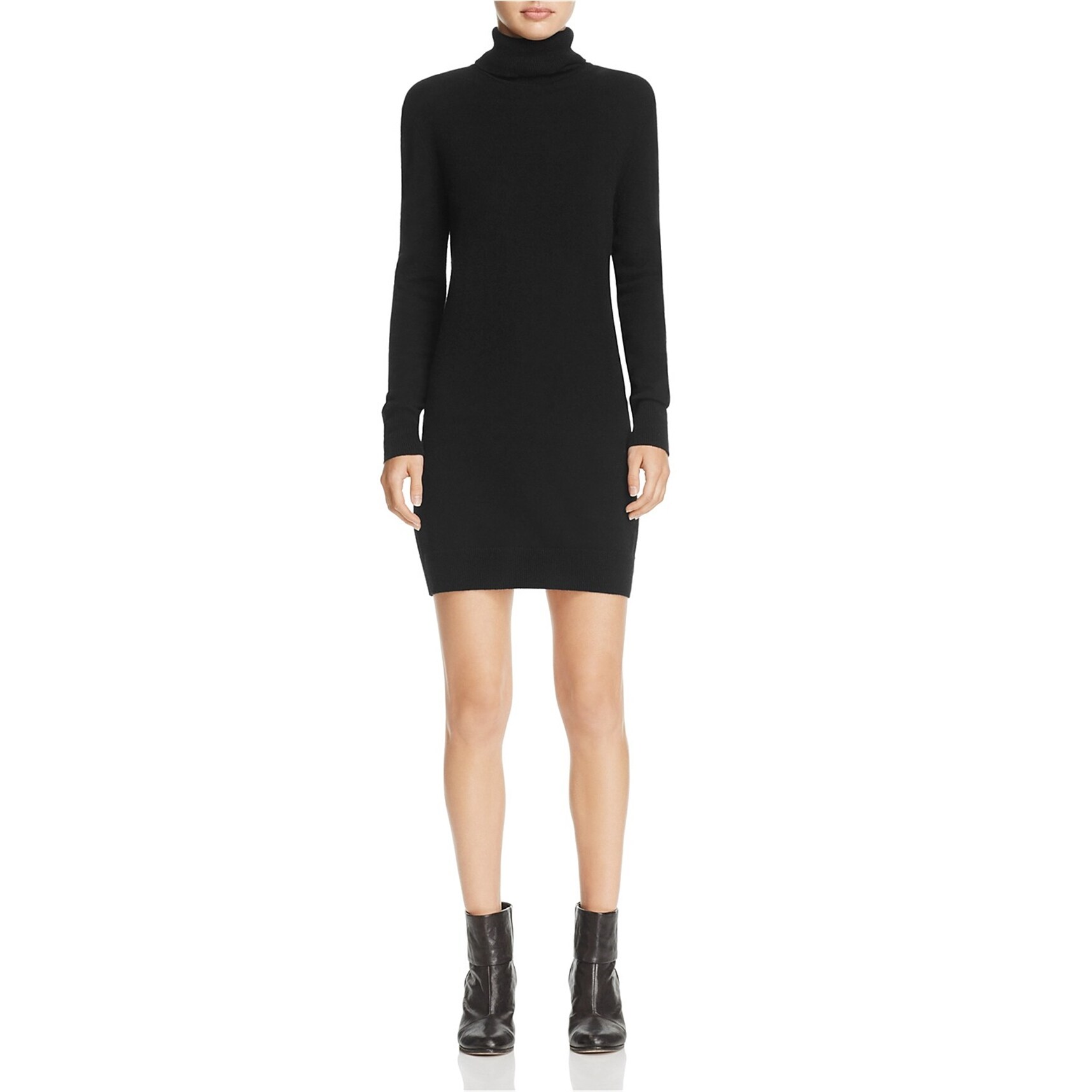 turtleneck sweater dress black
